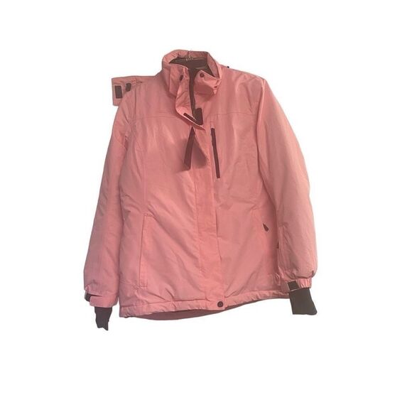 FREE SOLDIER Women’s Waterproof Ski Snow Rain Jacket Medium Pink Fleece New - Picture 1 of 13